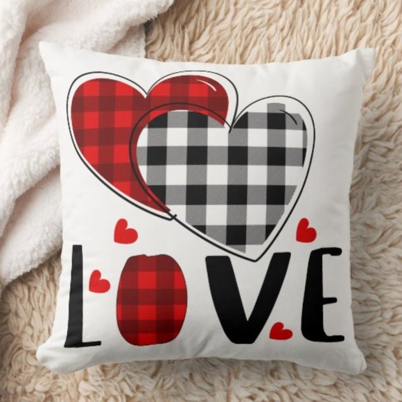 Decorative Love Throw Pillow Set of 2 - Picture 3 of 3